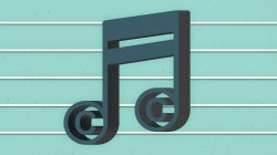 Music note with copyright symbols