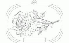 Laser Cut Rose Free DXF File