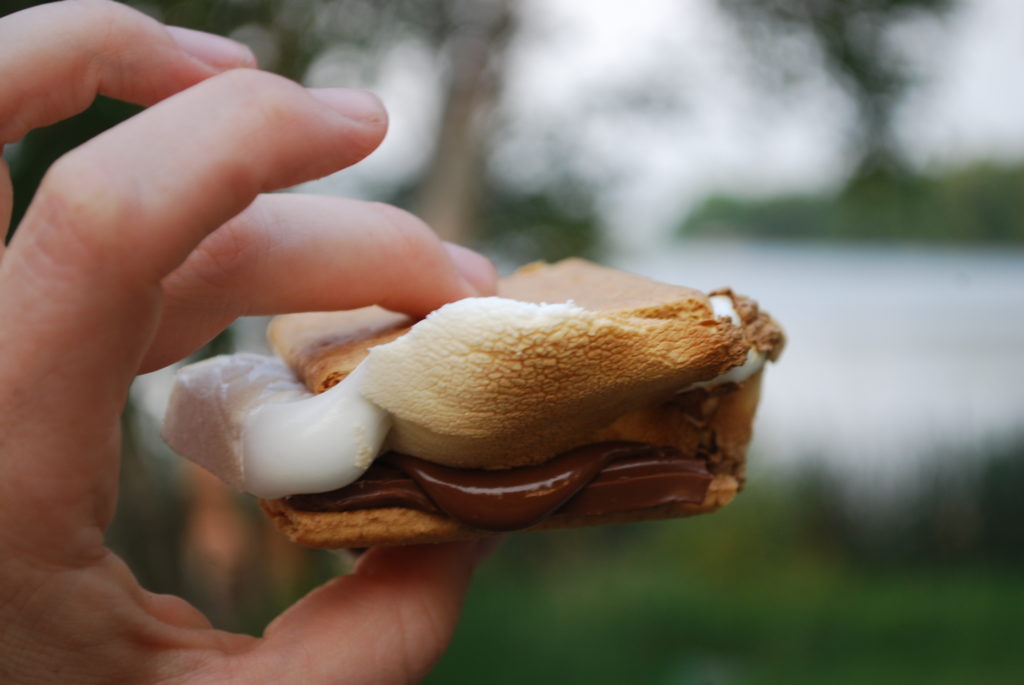 Closeup of s'more