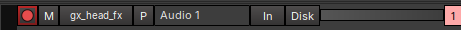 Audio 1 channel in the 'Rec' tab