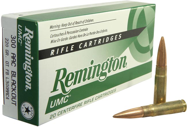 Remington Ammunition L300AAC4 UMC 300 AAC Blackout 220 GR Open Tip Flat Base (OTFB) 20 Bx