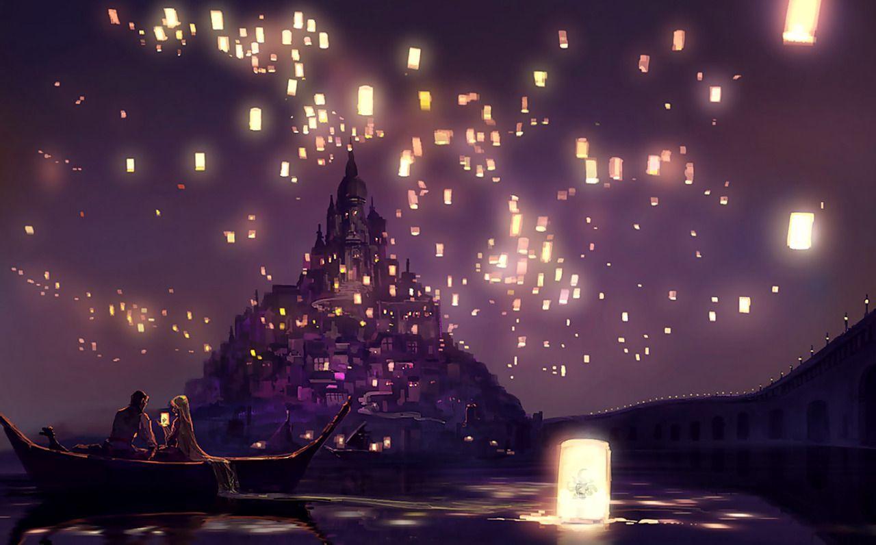 Tangled Wallpapers Boat Scene