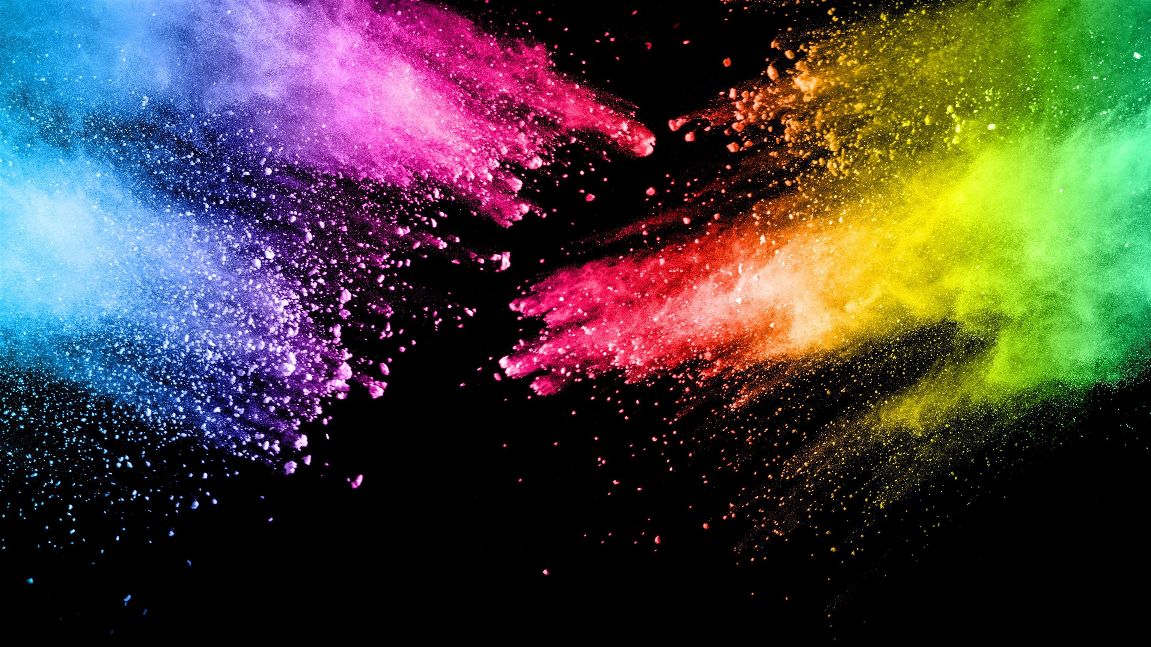 3840x2160 Rainbow Paint Splash 4k Wallpaper Hd Abstract 4k Wallpapers ...