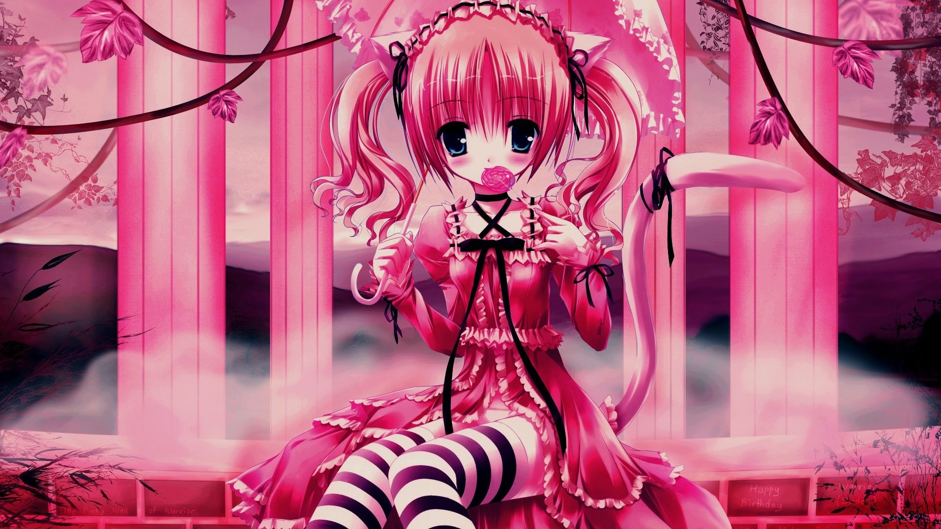 Pink Anime Wallpapers  Background Images Phone Wallpaper