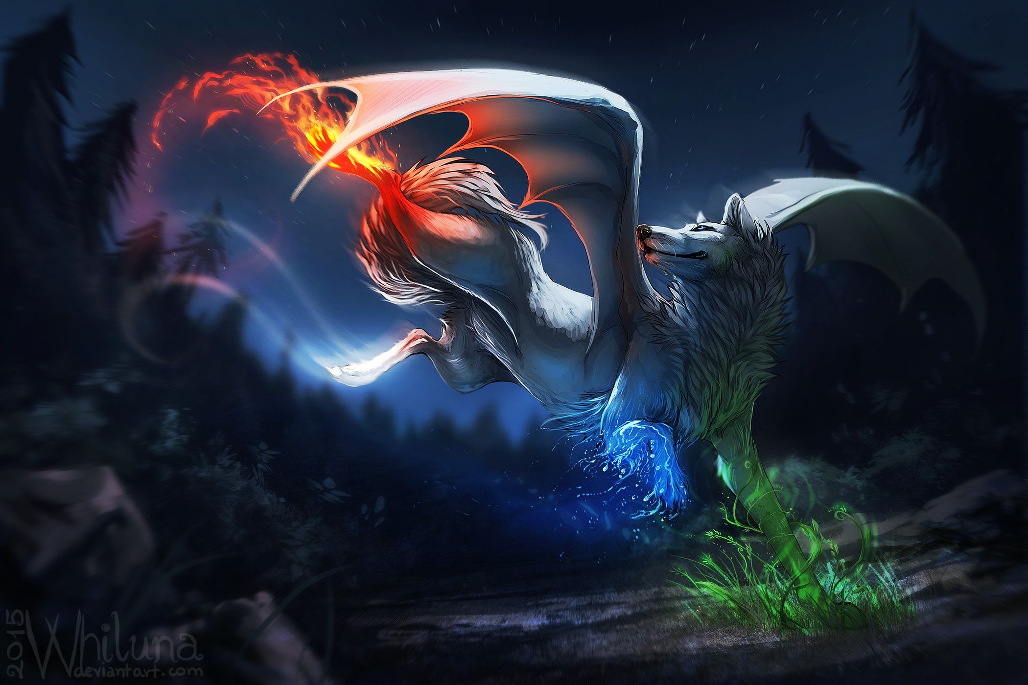 Anime Winged Wolf Wallpaper