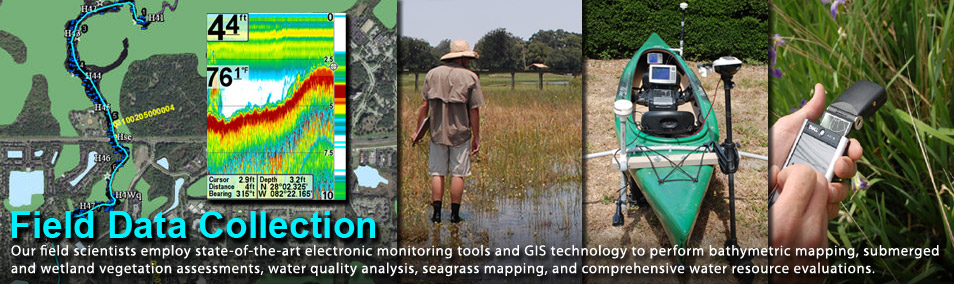 Our field scientists employ state-of-the-art electronic monitoring tools and GIS technology to perform bathymetric mapping, submerged and wetland vegetation assessments, water quality analysis, seagrass mapping, and comprehensive water resource evaluations.