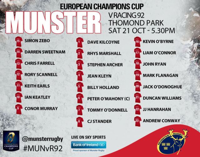 Munster v Racing