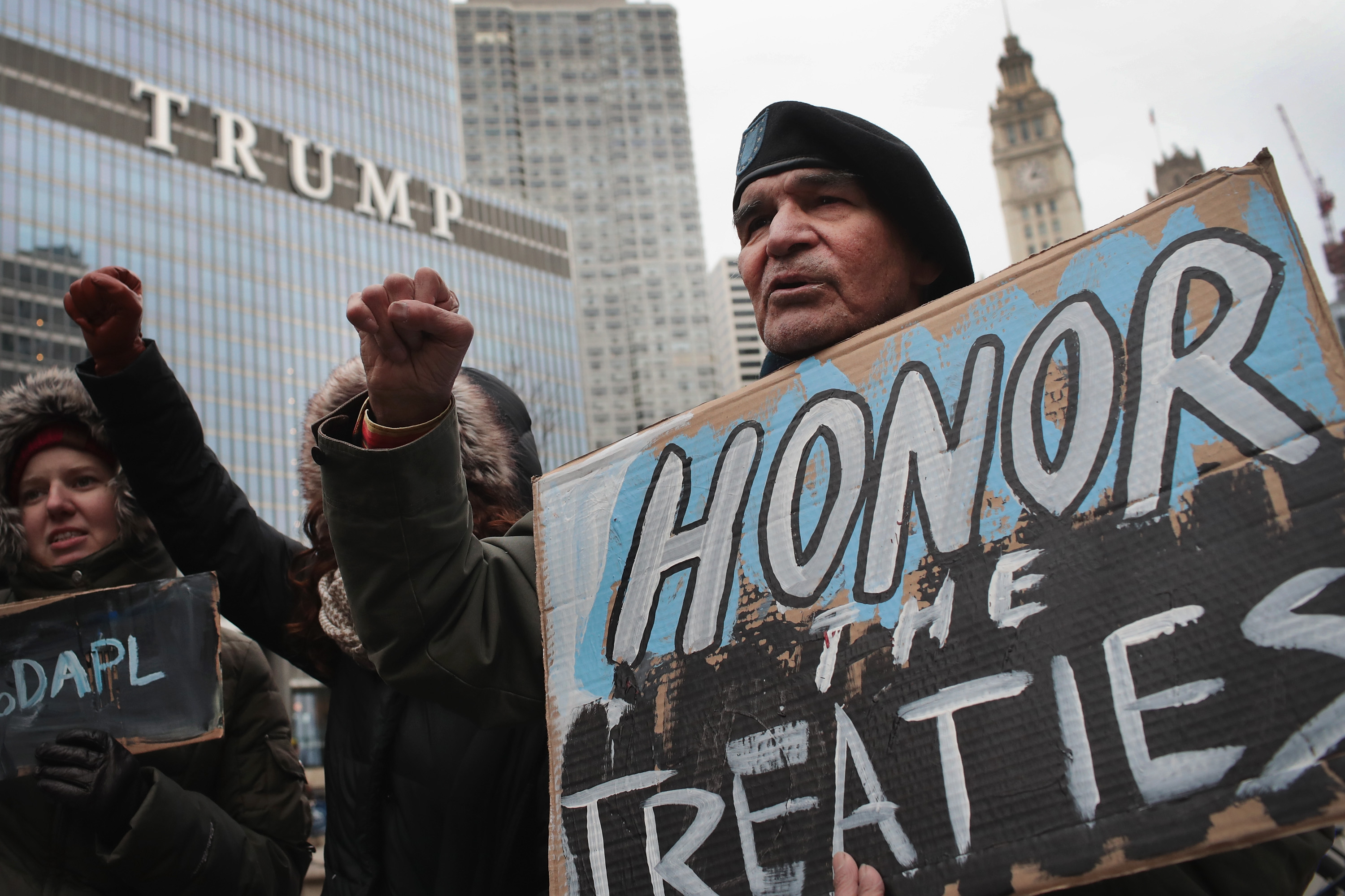 Activists In Chicago Protest Against Dakota Pipeline