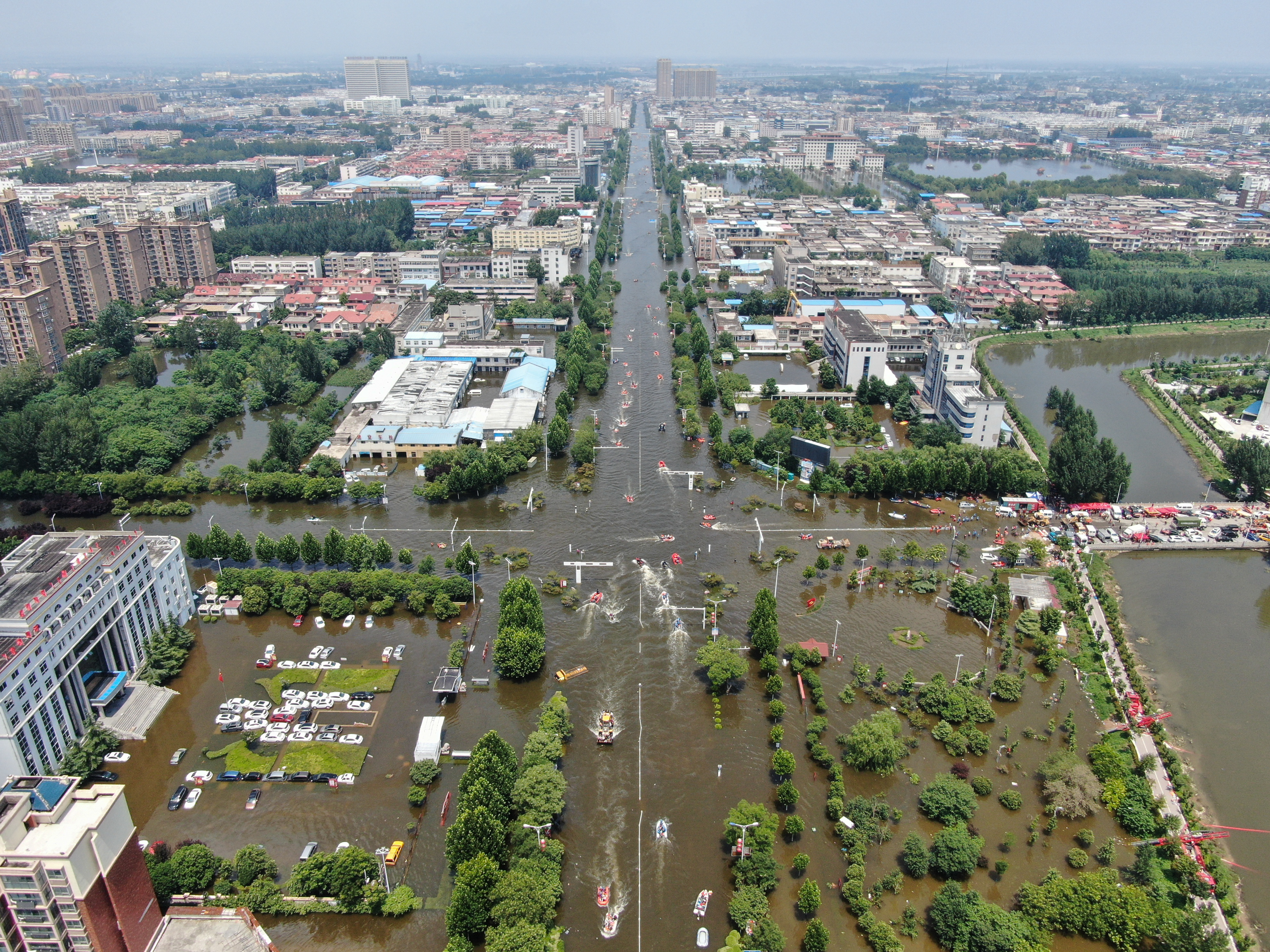 Rescue Works At Floods In Henan