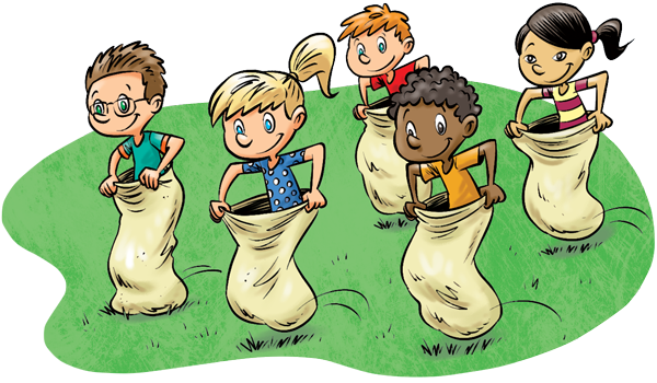 race clipart sack race