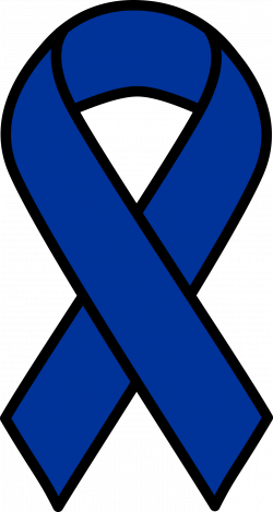 Clipart - Blue Colon Cancer Ribbon