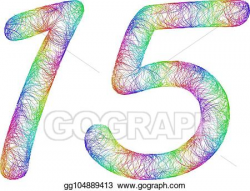 Vector Illustration - Rainbow sketch anniversary design ...