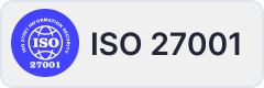 Footer certificate: ISO 27001