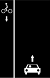 Oneway cycle opposite lane left.svg