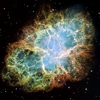 The Crab Nebula is a pulsar wind nebula associated with the 1054 supernova.