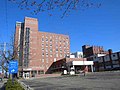 Looking east at UPMC Mercy Orthopedic and Rehabilitation building on a sunny late afternoon.