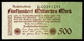 500 billion (500 Milliarden) marks, Berlin, 1923