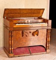 Flattop harmonium (c. 1865) by Alexandre Debain, a French inventor of the harmonium (patented in 1842)[47]