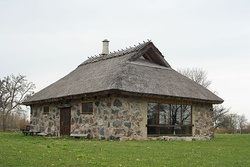 The oldest building on Abruka: The Abruka House (Abruka maja).