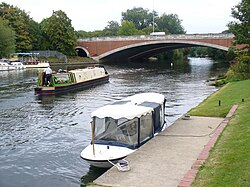 Runnymede Bridge, carrying the A30 and M25 over the River Thames near Egham