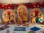  Left: Durga Puja in Germany, in 2009; Right: Durga Puja in the Netherlands, in 2017. 