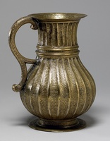 Jug, 15th century, gilt-bronze with silver inlay, probably styled for the European market