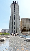 Chinese Culture Center Bridge (completed 1971) over Kearny, facing west towards Portsmouth Square