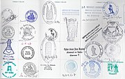 St. James pilgrim passport stamps in Spain for the Camino Frances