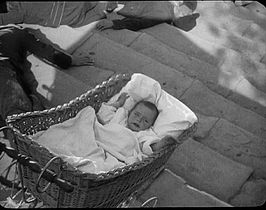 A pram in the 'Odessa Steps scene' from the 1926 film, Battleship Potemkin