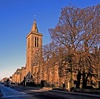 The 15th-century St Salvator's Chapel in the winter sun