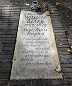 2018 ledger stone on William Blake's grave