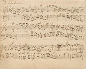 The two pages of "In dulci jubilo" in the autograph manuscript