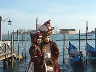 Typical masks worn during the Carnival of Venice