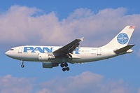 An A310 of Pan Am with a billboard livery (1990)