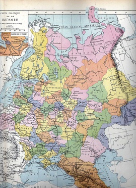 División administrativa de Rusia en 1898.