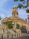 Barrow-in-Furness town centre and Birkenhead town hall