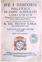 Bodin named on title page of Discorsi politici (1602) by Fabio Albergati who compared Bodin's political theories unfavourably with those of Aristotle