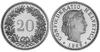 20 Swiss Rappen 1995