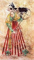 Una chica joven, fresco de la tumba del general An Yüen-shou (607-683), originalmente en Bujará.