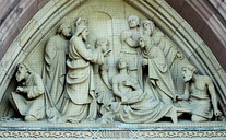 "Weep Not", one of John Moffitt's sculpted panels