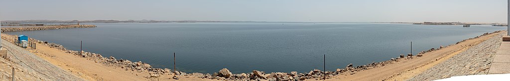  A panorama of the Aswan Dam looking south