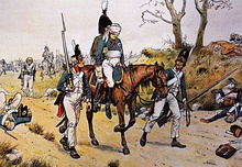 The Duke of Brunswick fleeing with his troops