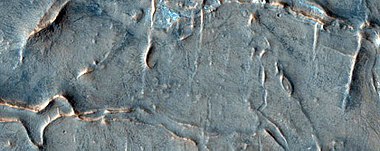 Close, color view of ridges, as seen by HiRISE under HiWish program