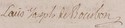 Louis Joseph de Bourbon's signature