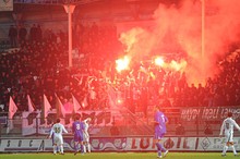 Lankaran City Stadium during Azerbaijan Premier League game.