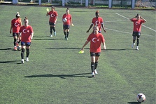 Fatih Vatan Spor women's football players on Republic Day (2018)