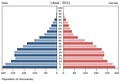 Nearly half of Libya's 2011 population consists of people younger than age 20.