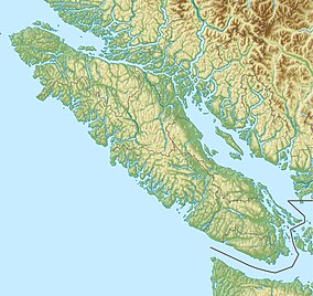 Map showing the location of Inland Lake Provincial Park