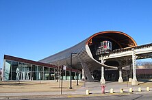 Harlem/Lake Green Line entrance in Forest Park/Oak Park (2015)