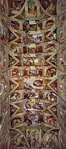 Sistine Chapel ceiling; by Michelangelo; 1508–1512; fresco; 13.7 x 39 m; Sistine Chapel (Vatican City)[151]